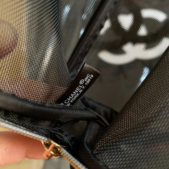 CHANEL Beauty GWP Gift with purchase Black Mesh Tote with Pouch - Picture 9 of 14